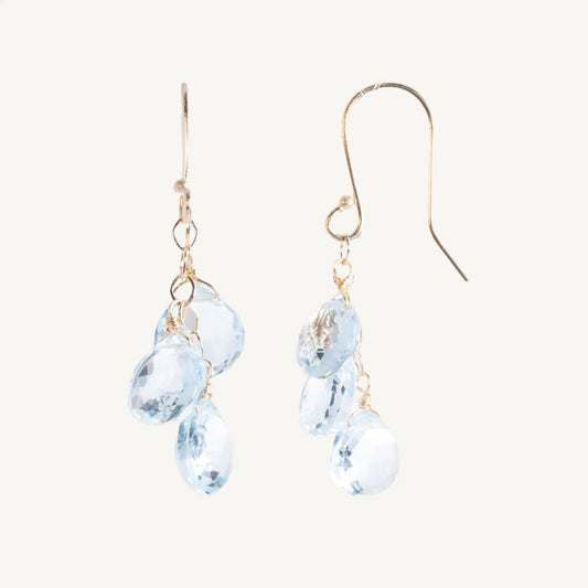Amandine Blue Topaz Earrings Jewelmak Shop