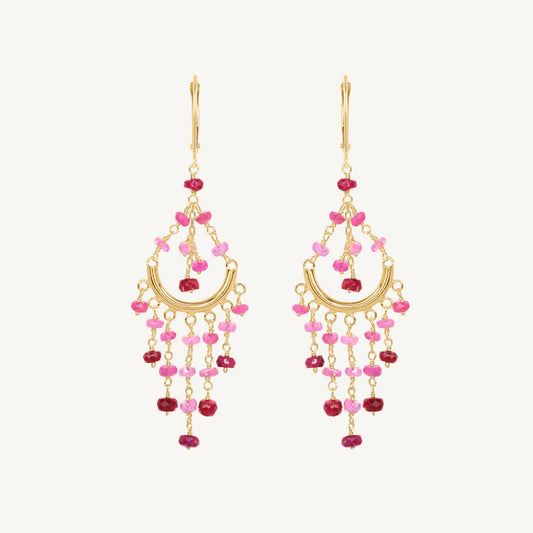 Hibiscus Ruby Earrings Jewelmak Shop
