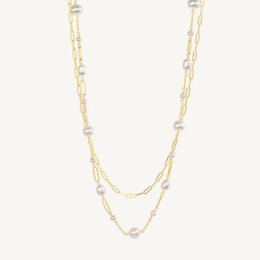 Kiara 2 Row Pearl Necklace Jewelmak Shop