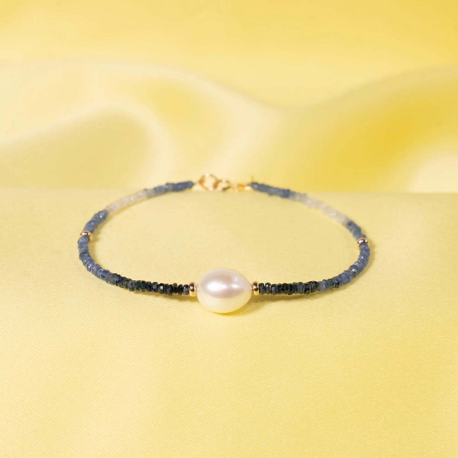Stella Blue Sapphire & Pearl Bracelet Jewelmak Shop