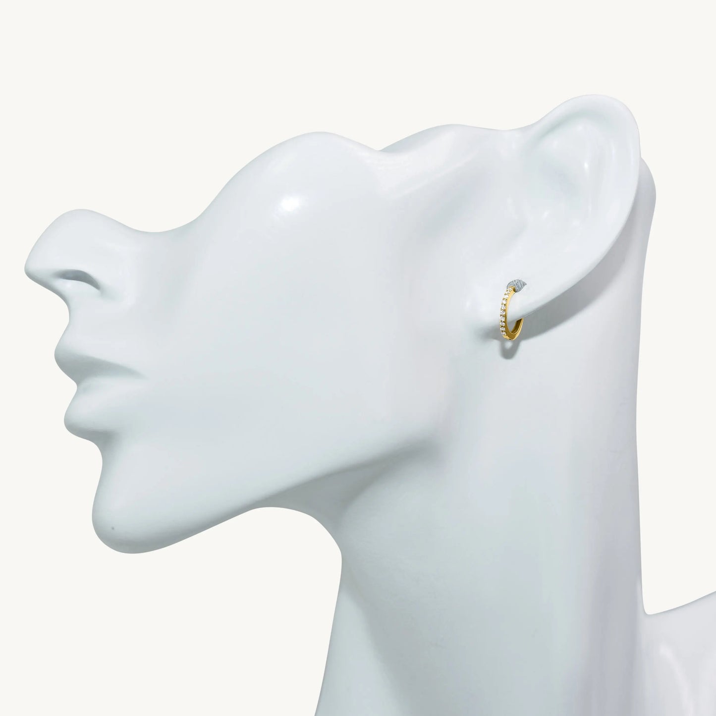 14K Diamond Huggie Hoop Earrings Jewelmak Shop