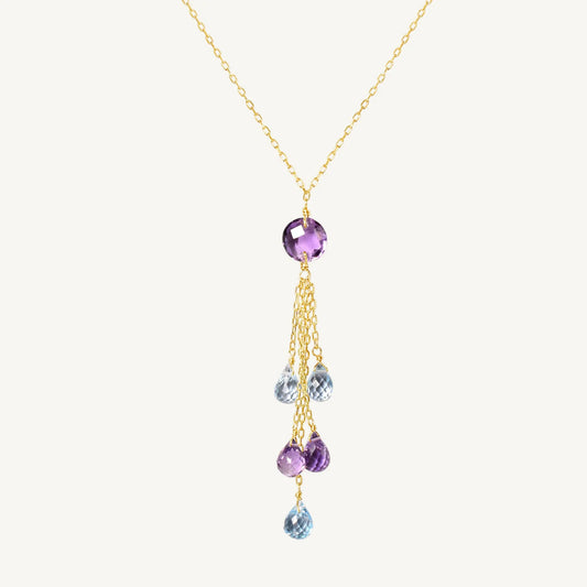 Adelie Amethyst & Blue Topaz Necklace Jewelmak Shop