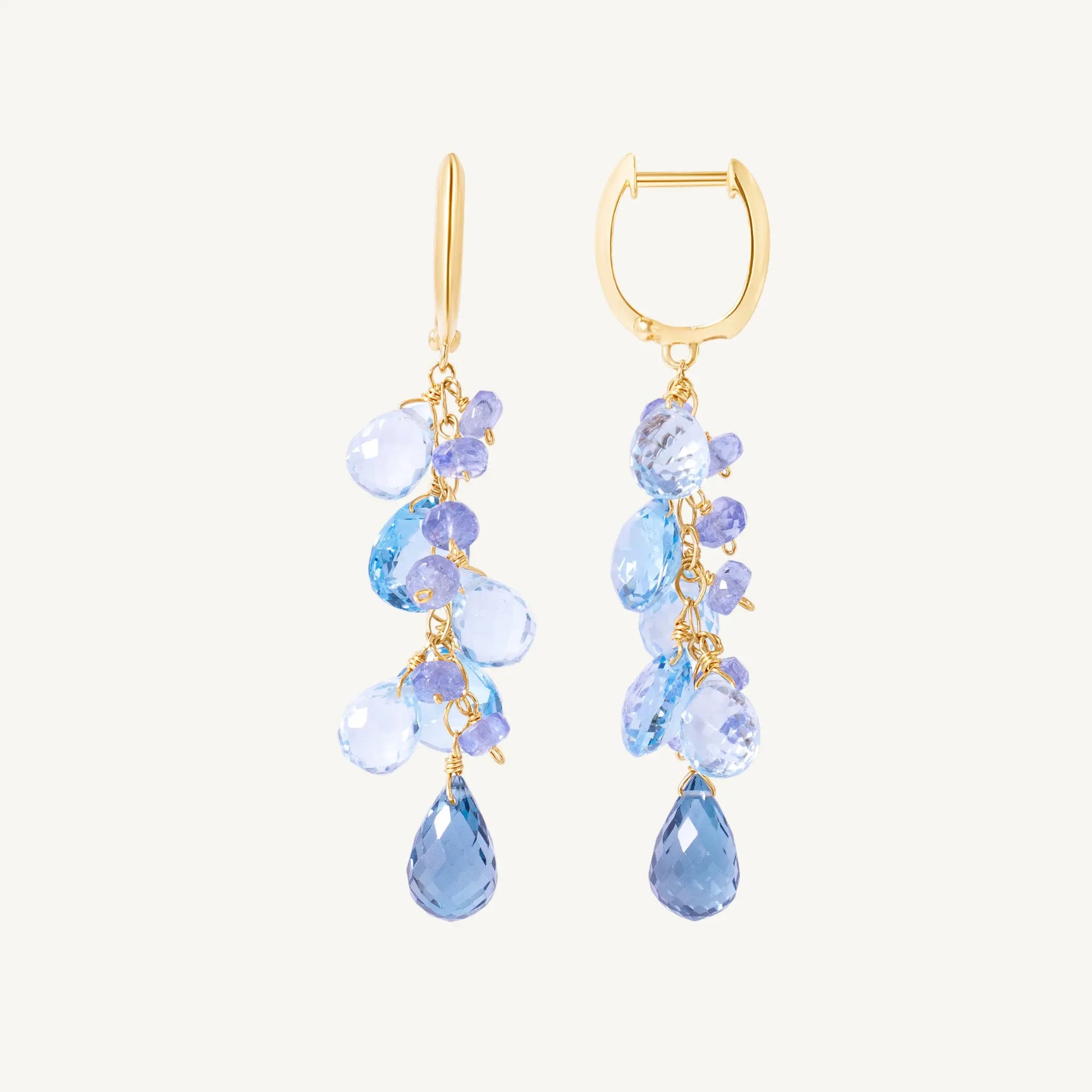 Amanda Blue Topaz & Tanzanite Earrings Jewelmak Shop