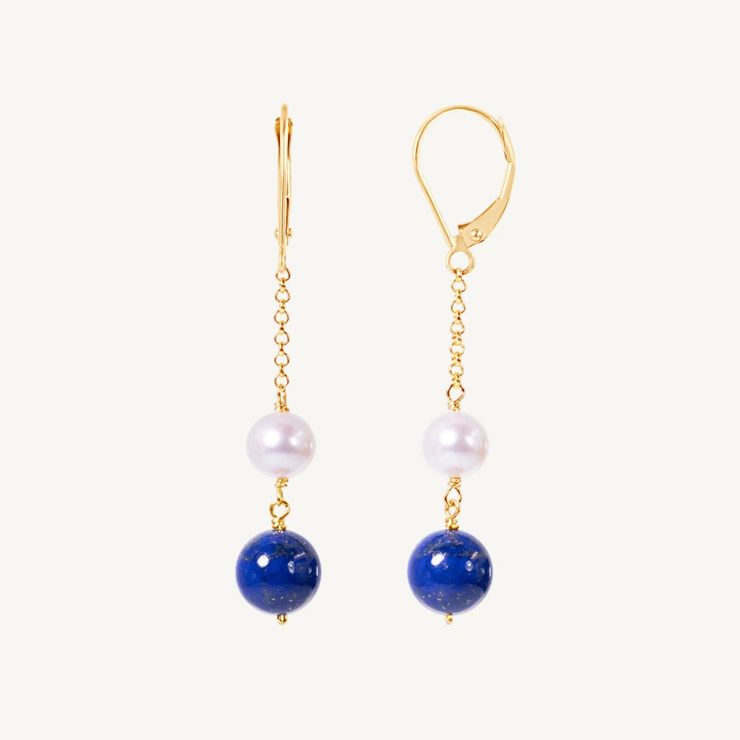Analia Lapis & Pearl Earrings Jewelmak Shop