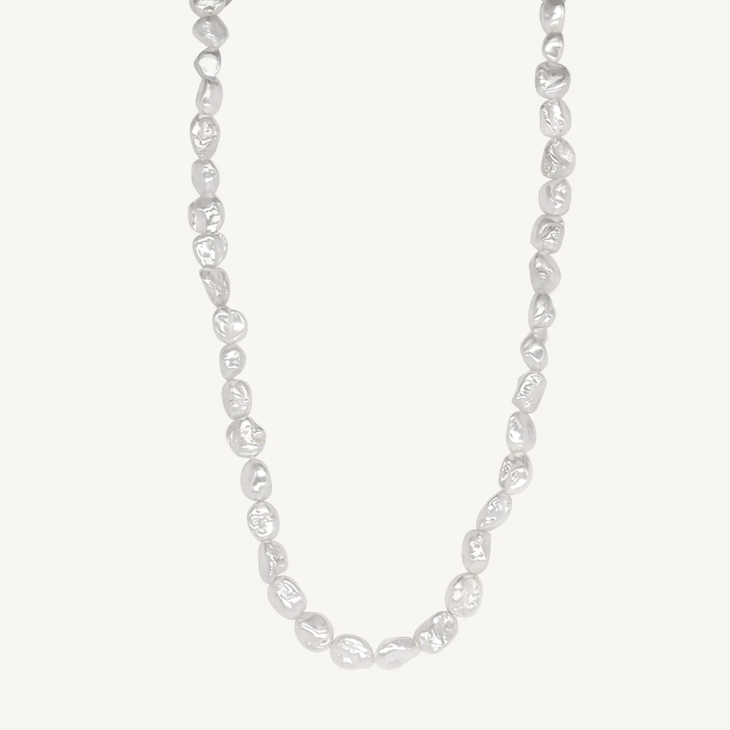 April White Keshi Pearl Necklace Jewelmak Shop