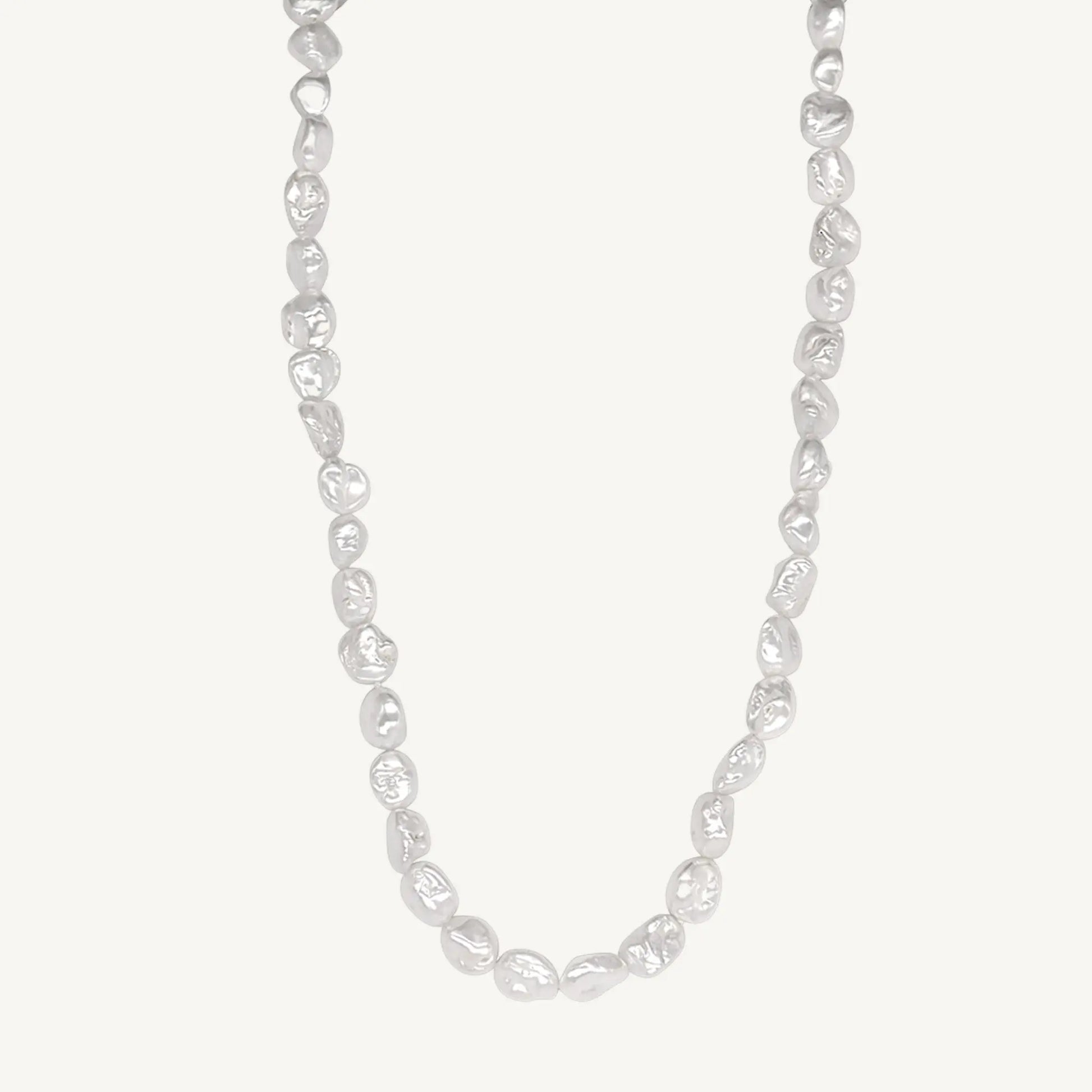 April White Keshi Pearl Necklace Jewelmak Shop