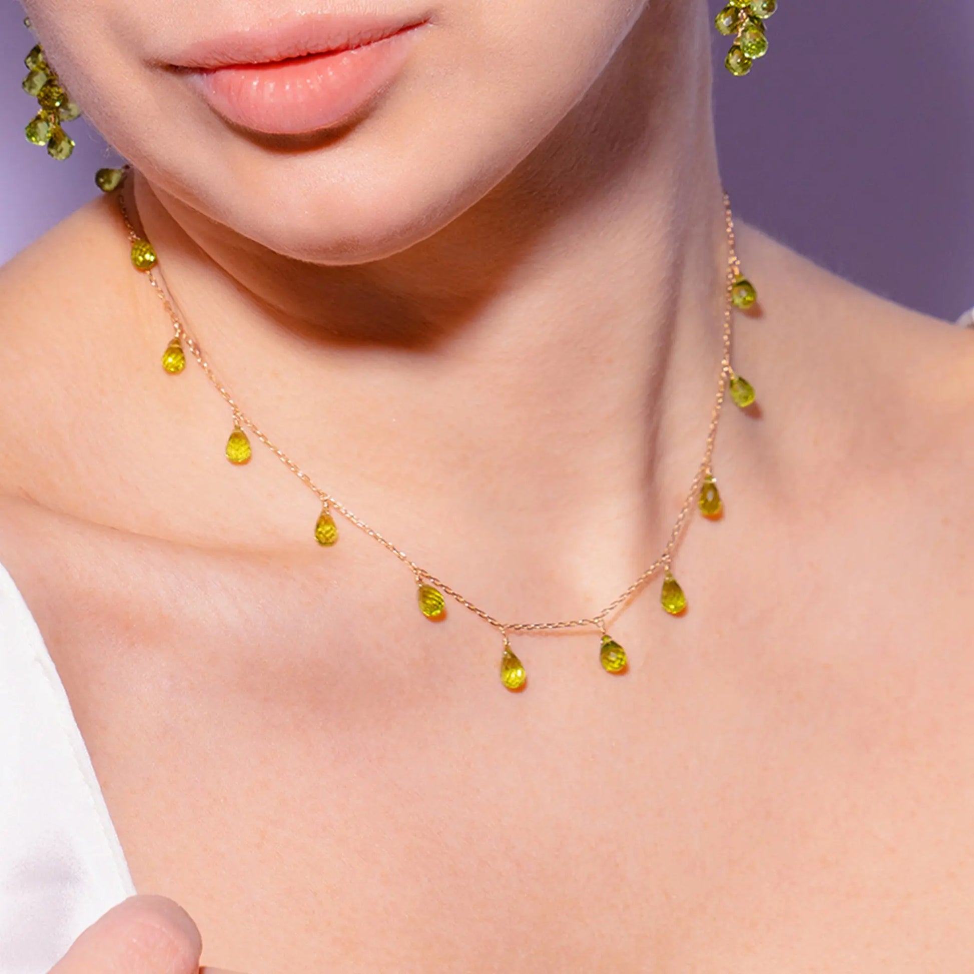 August Peridot Birthstone Necklace Jewelmak Shop