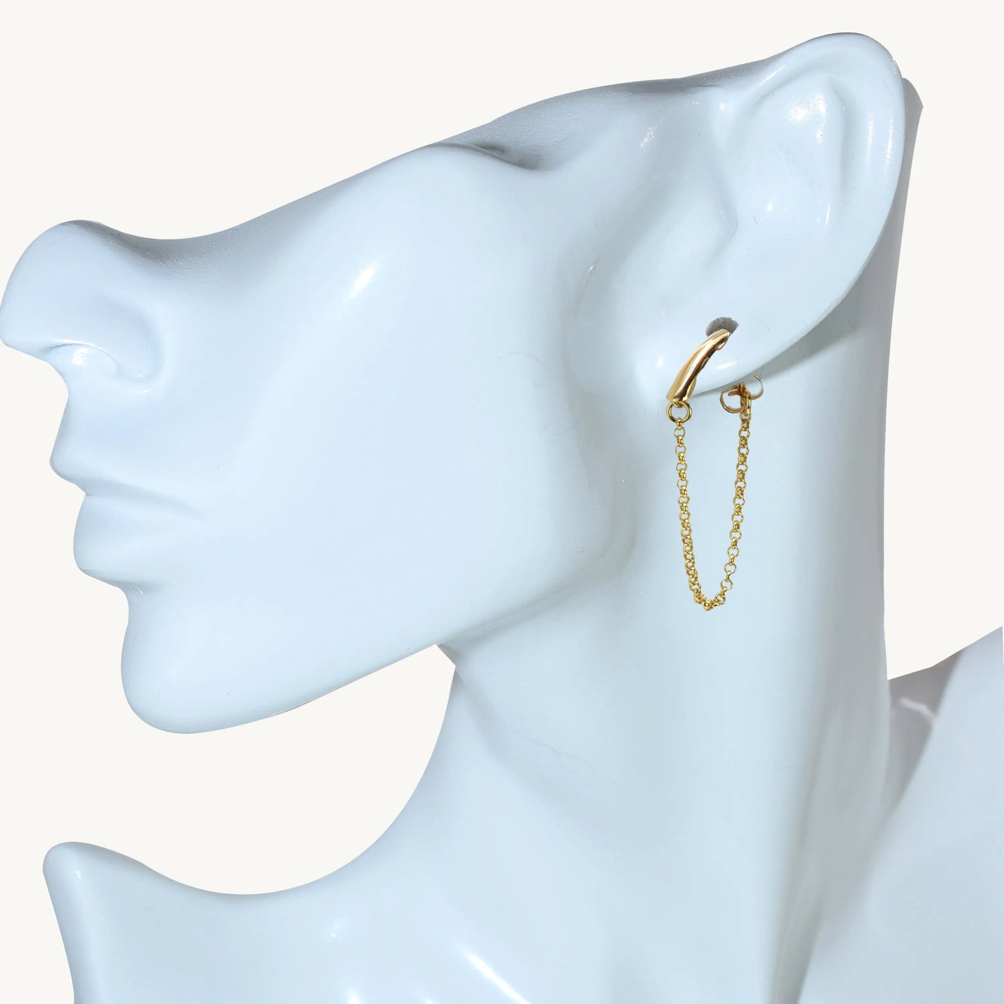 Katarina Front/Back Gold Earrings Jewelmak Shop