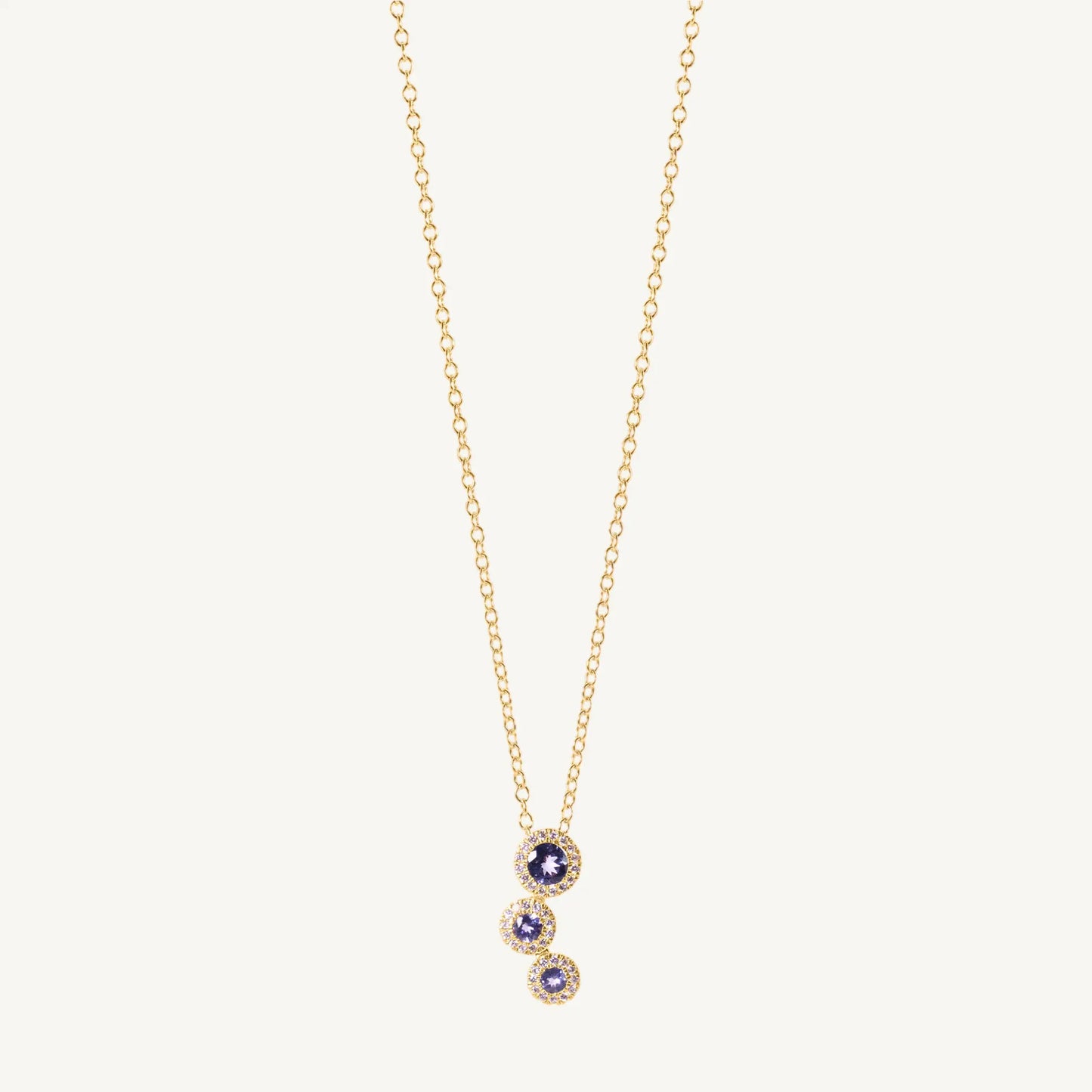 Bella Tanzanite & Diamond Necklace 18/20" Jewelmak Shop