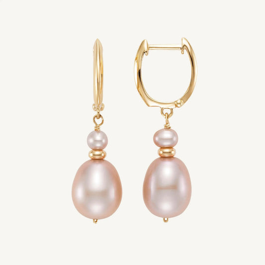Blanche Pink Pearl Earrings Jewelmak Shop