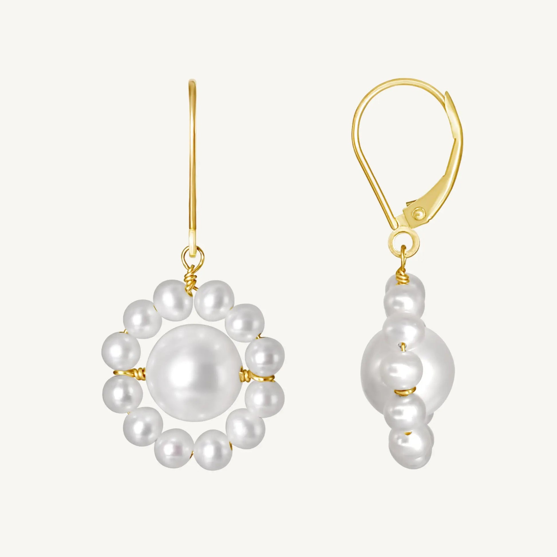 Carly White Pearl Earrings Jewelmak Shop