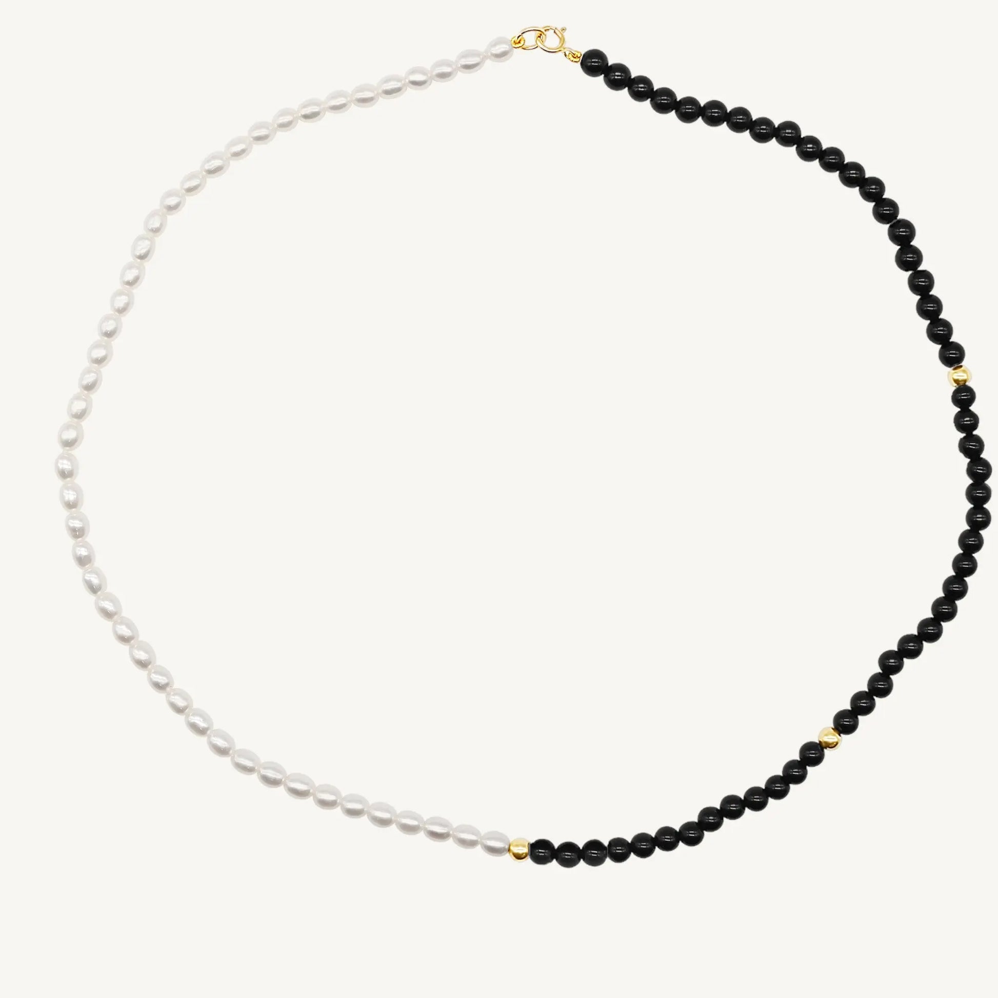 Cassidy Black Onyx & Pearl Necklace Jewelmak Shop