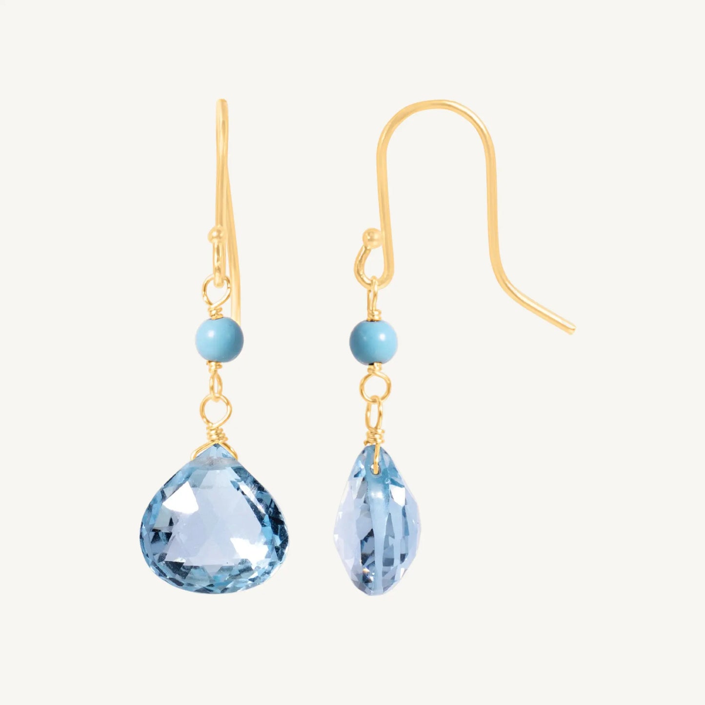 Catalina Blue Topaz & Turquoise Earrings Jewelmak Shop