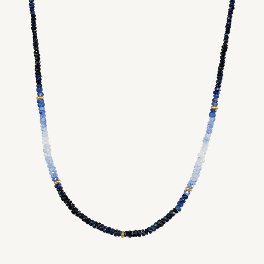 Collete Blue Sapphire Necklace Jewelmak Shop