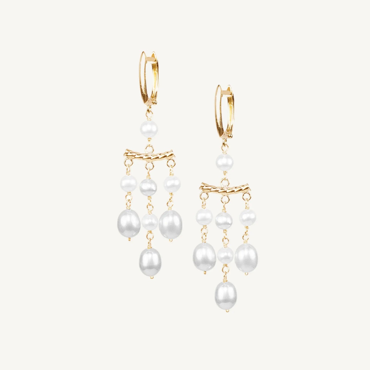 Dallas White Pearl Earrings Jewelmak Shop