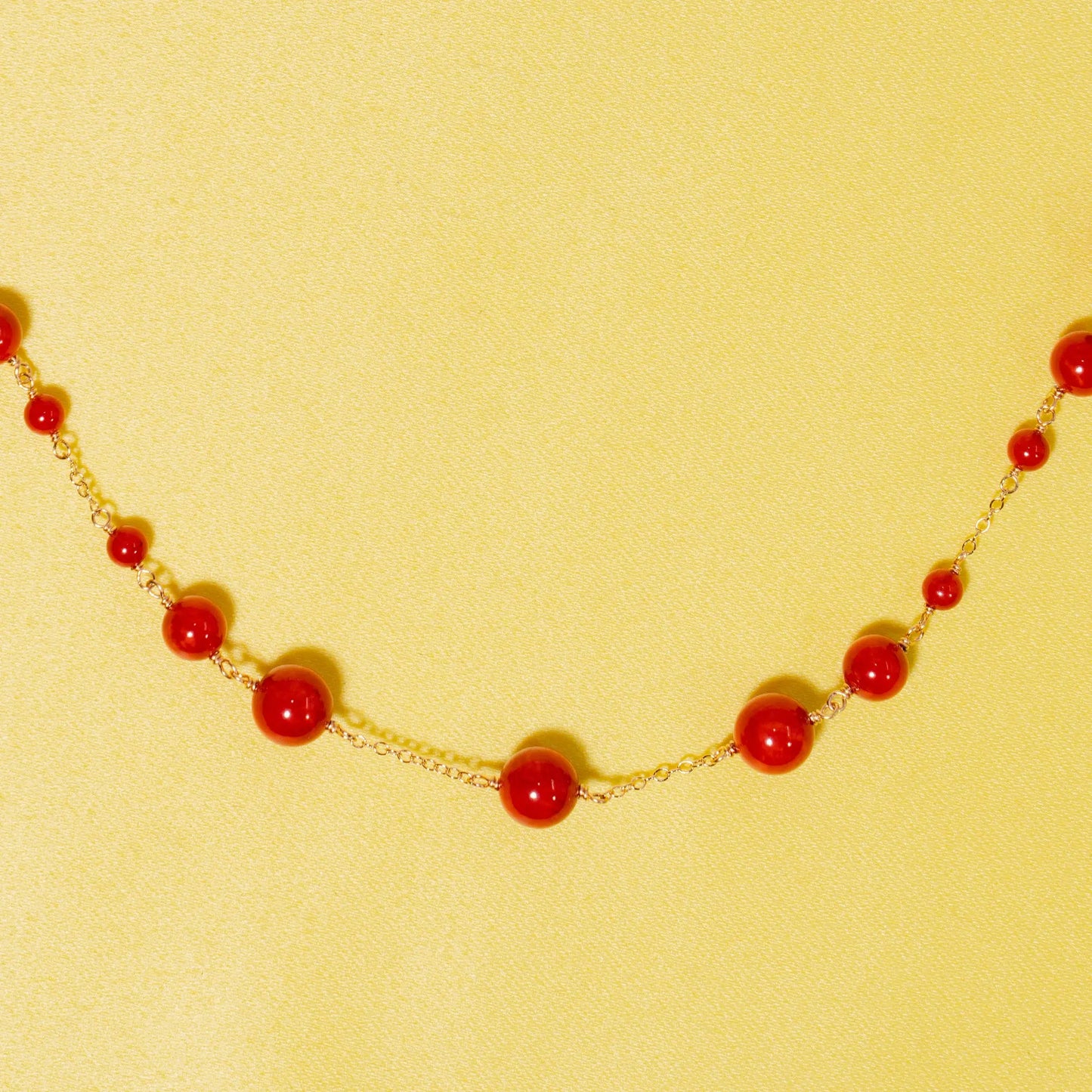 Declan Red Coral Necklace Jewelmak Shop