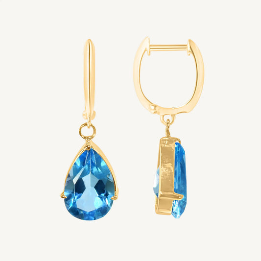 Deep Sea Blue Topaz Earrings Jewelmak Shop