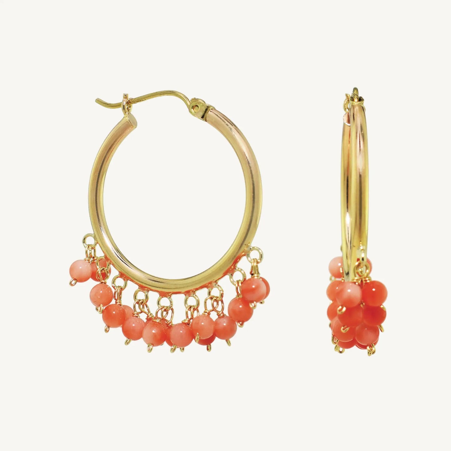 Eleni Coral Earrings Jewelmak Shop