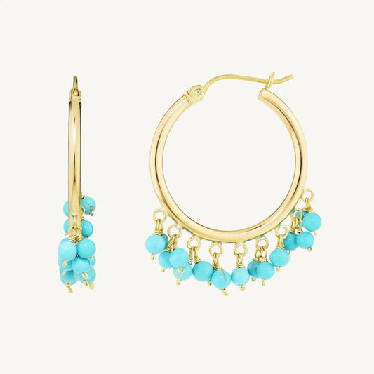 Eleni Turquoise Earrings Jewelmak Shop
