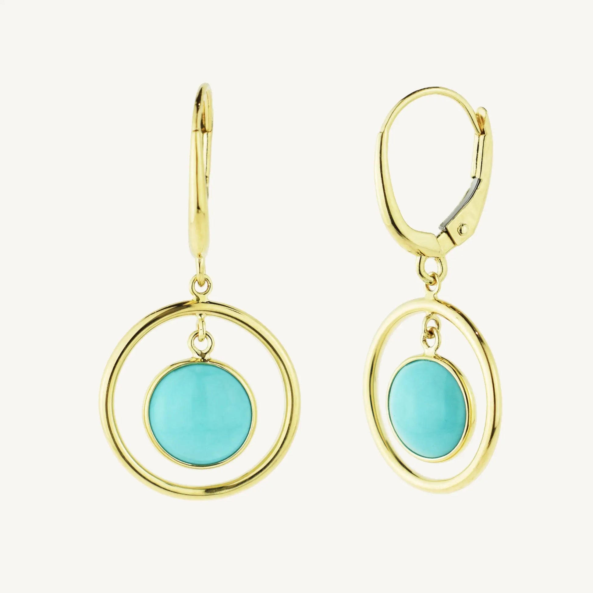 Emerson Turquoise Halo Earrings Jewelmak Shop