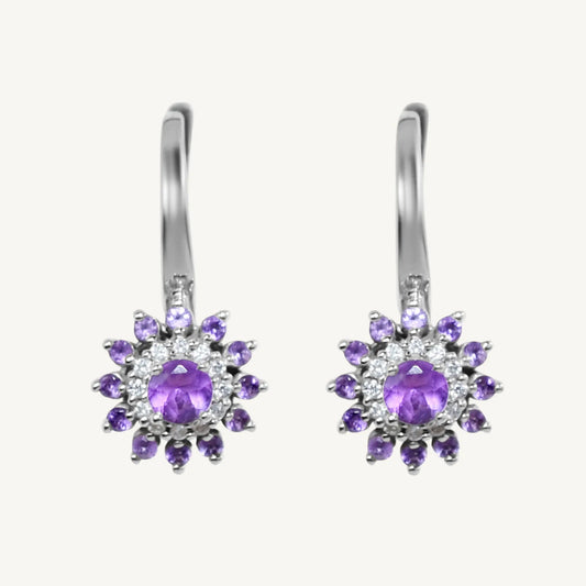 Fallon Amethyst & Diamond Earrings Jewelmak Shop