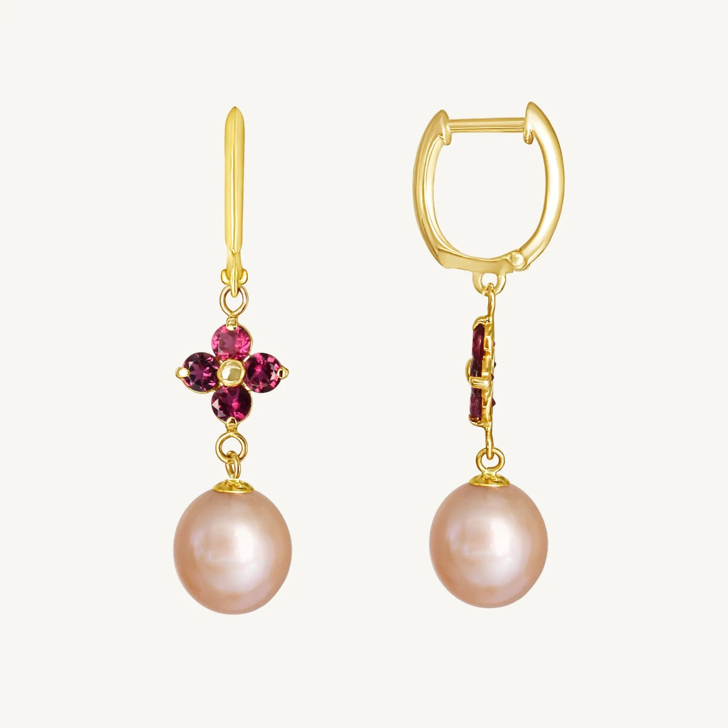 Francesca Pearl & Tourmaline Earrings Jewelmak Shop
