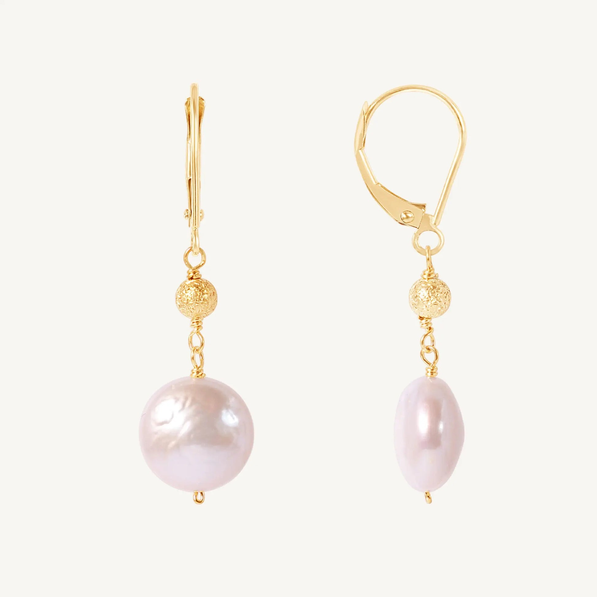 Golden Pearl Earrings Jewelmak Shop
