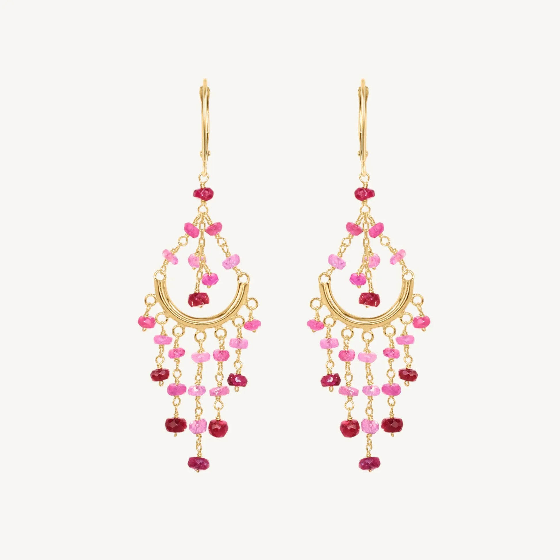 Hibiscus Ruby Earrings Jewelmak Shop