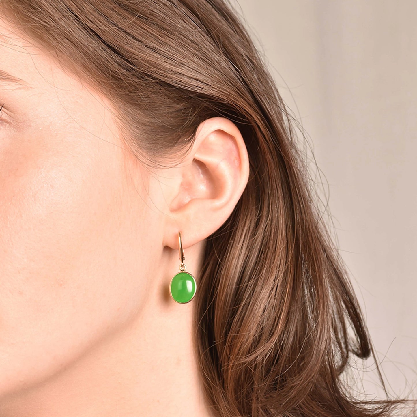Izzy Jade Huggie Earrings Jewelmak Shop