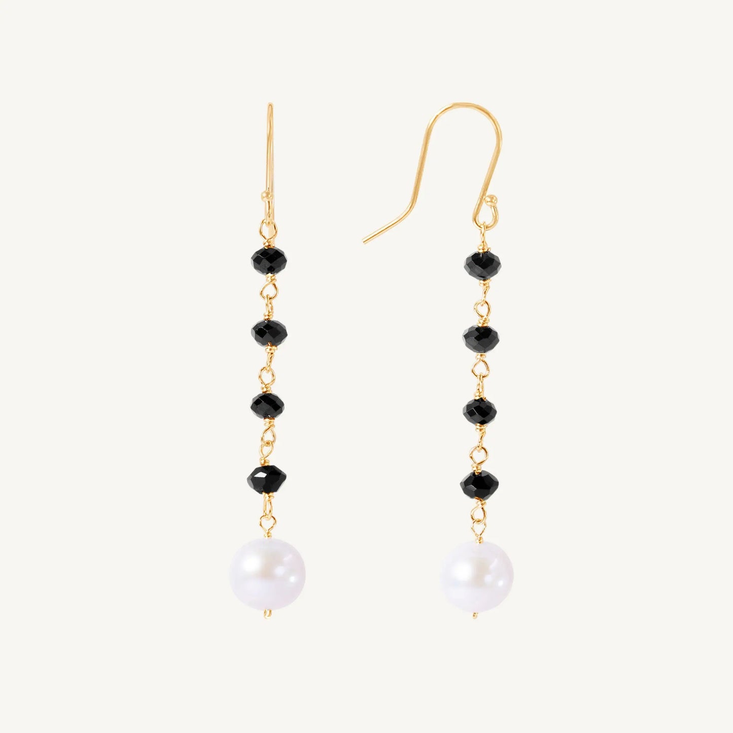 Kris Pearl & Black Spinel Earrings Jewelmak Shop