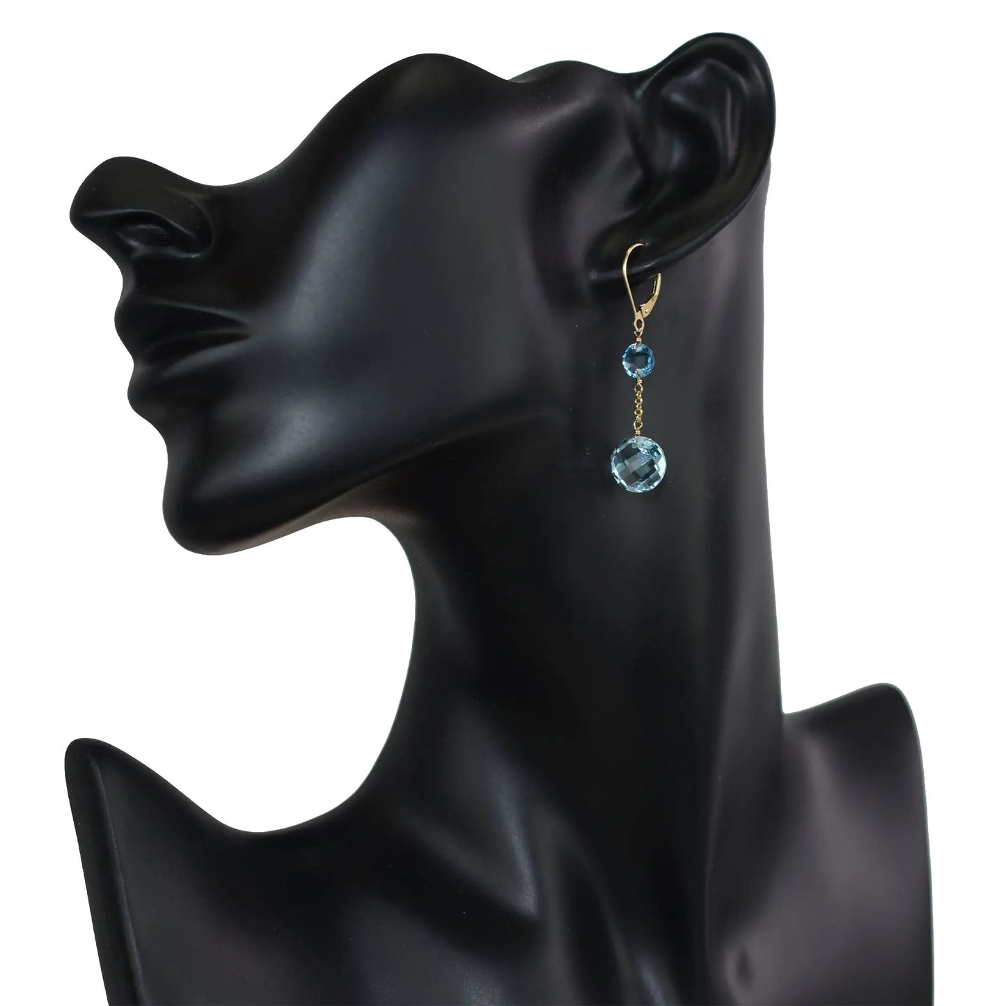 Lagoon Blue Topaz Earrings Jewelmak Shop