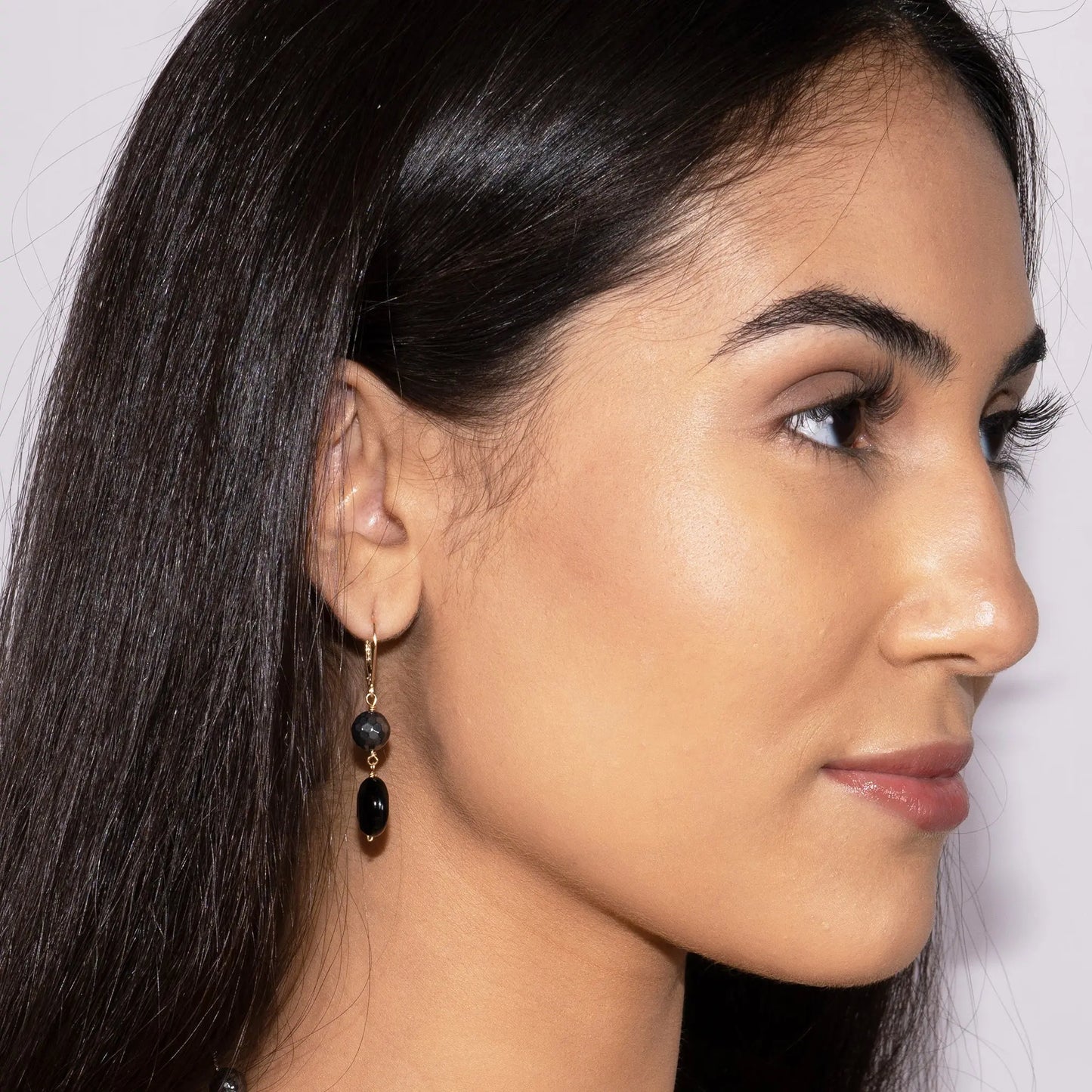 Liana Black Onyx & Hematite Earrings Jewelmak Shop