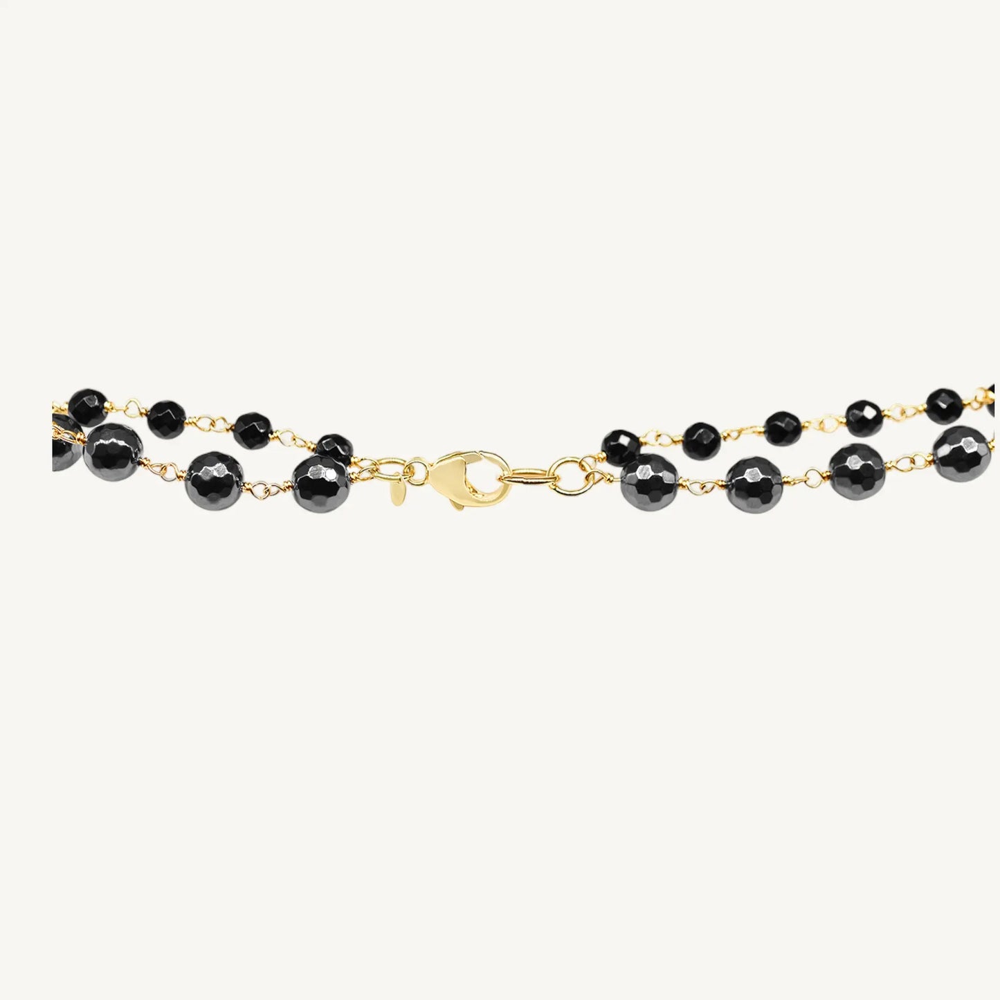 Lilou Black Onyx & Hematite Necklace Jewelmak Shop