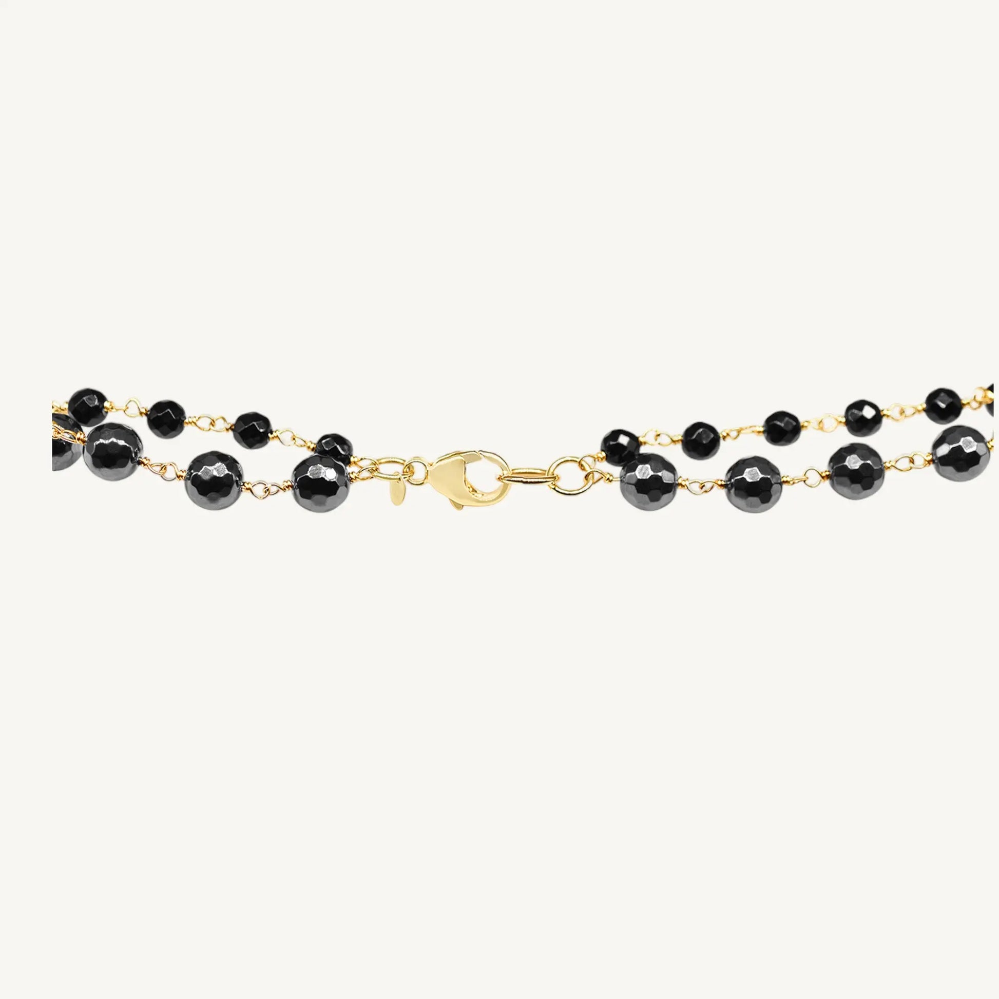 Lilou Black Onyx & Hematite Necklace Jewelmak Shop