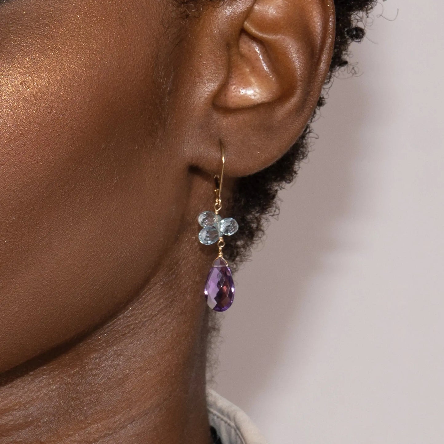 Logan Amethyst & Blue Topaz Earrings Jewelmak Shop