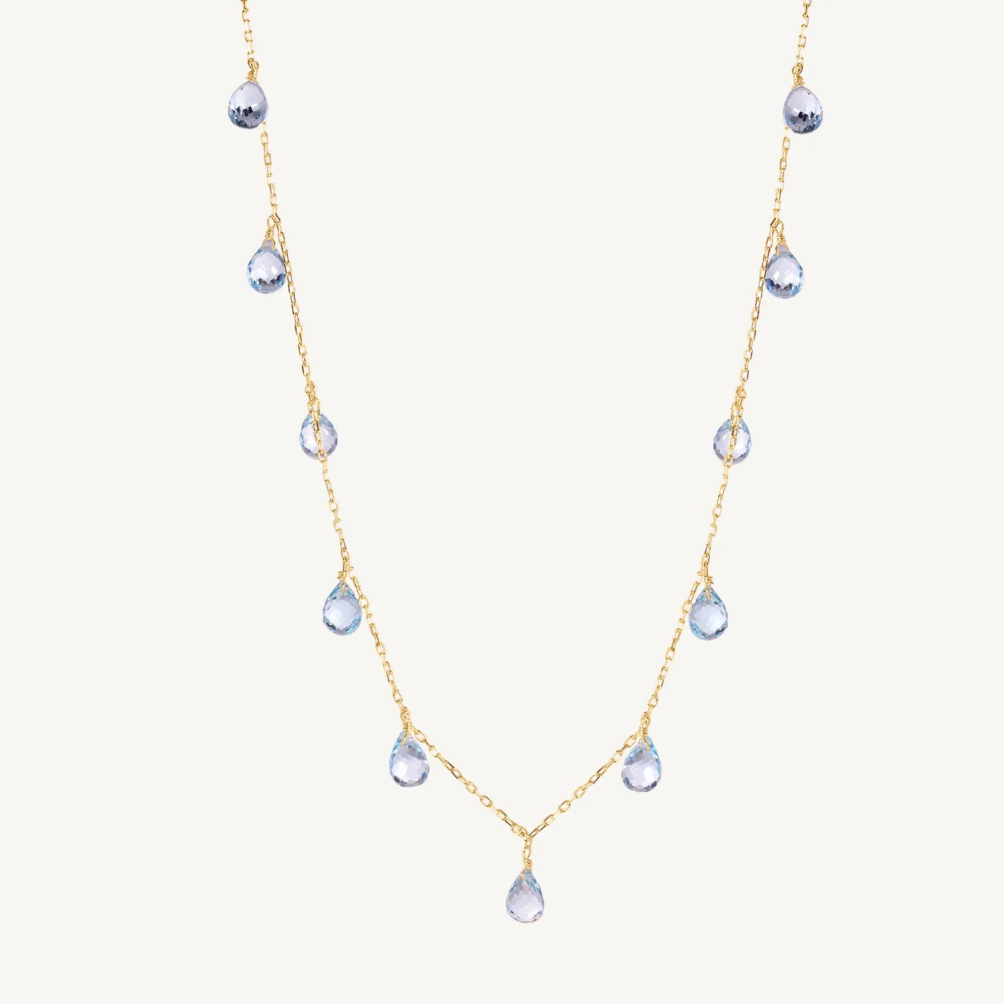 Lola Blue Topaz Necklace Jewelmak Shop