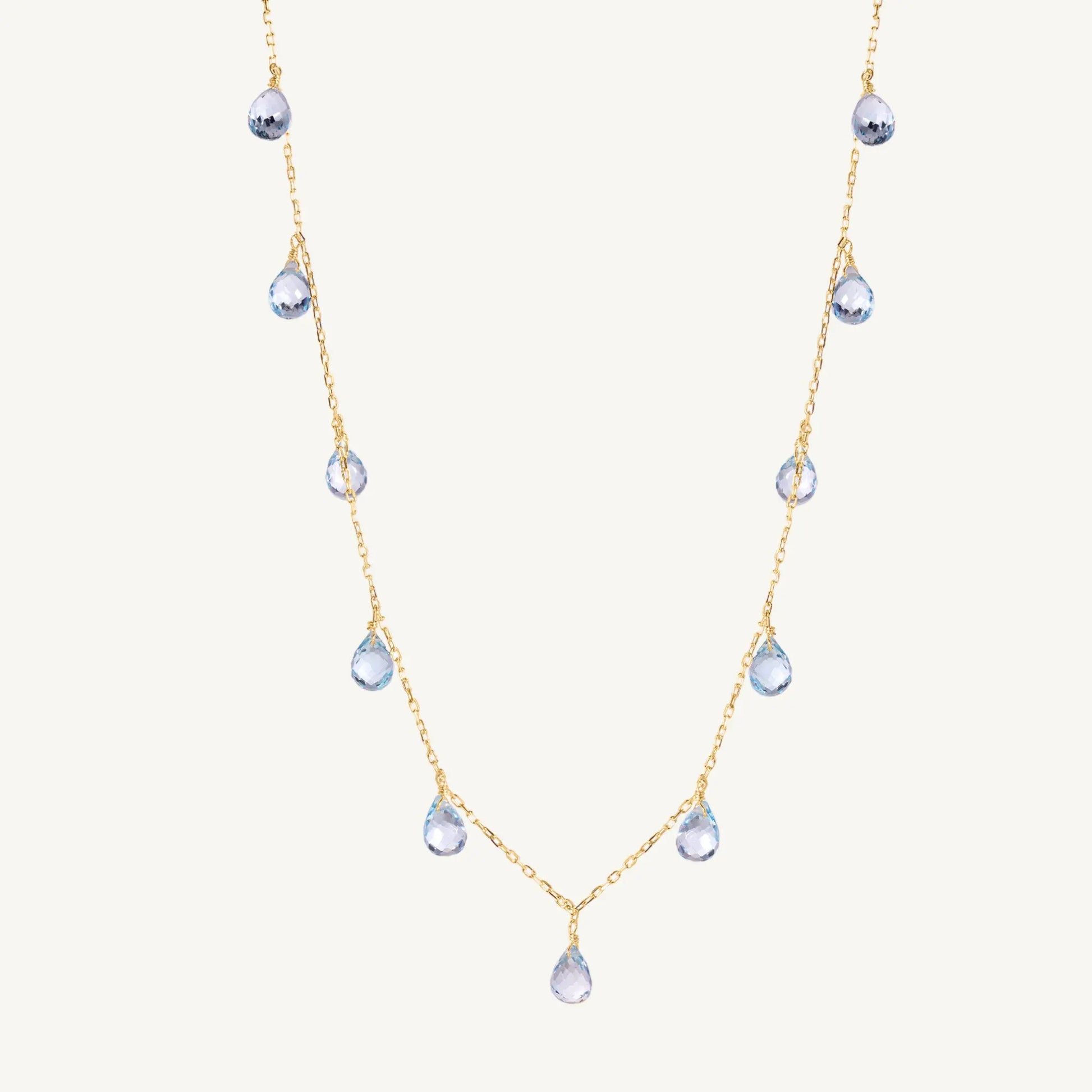 Lola Blue Topaz Necklace Jewelmak Shop