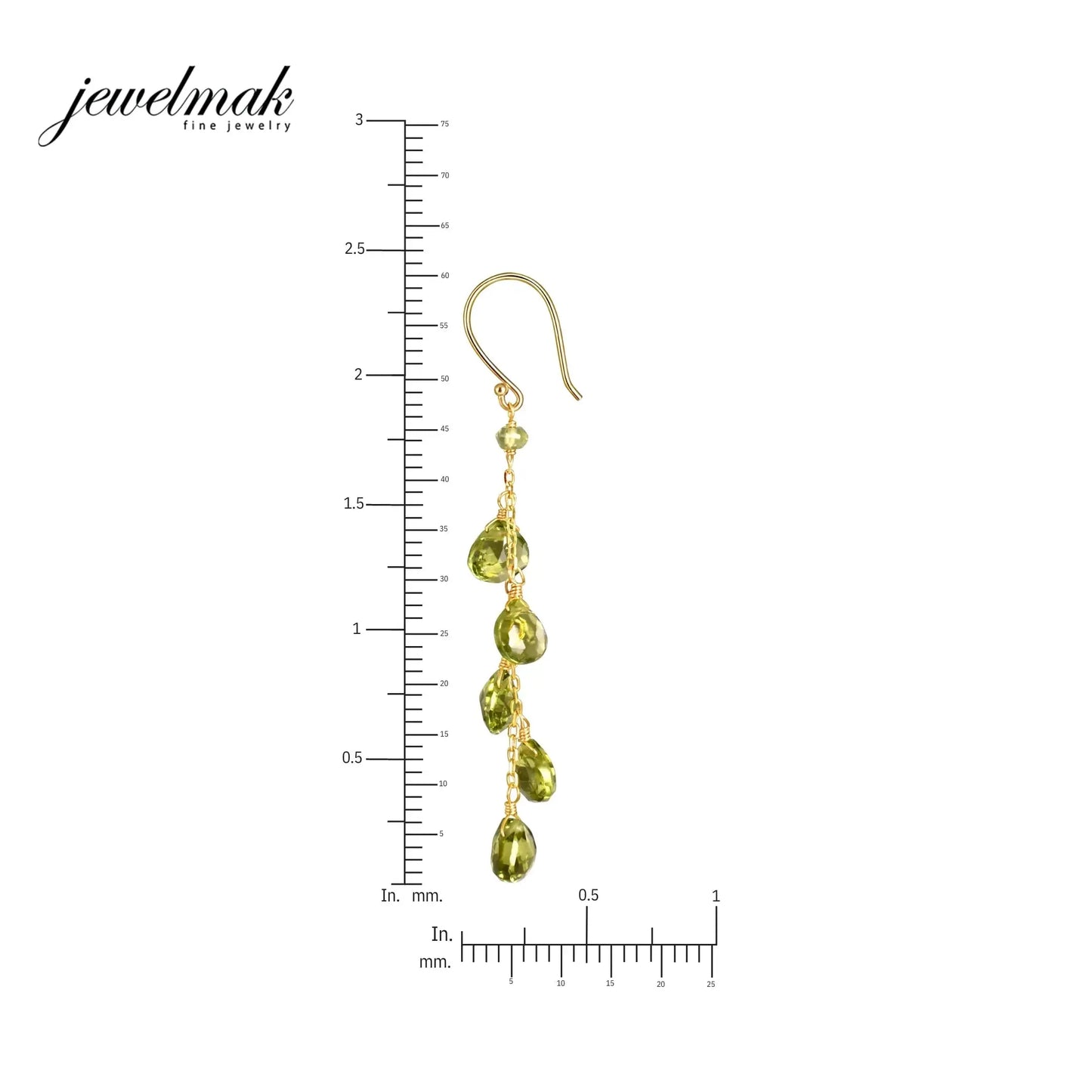 London Peridot Earrings Jewelmak Shop