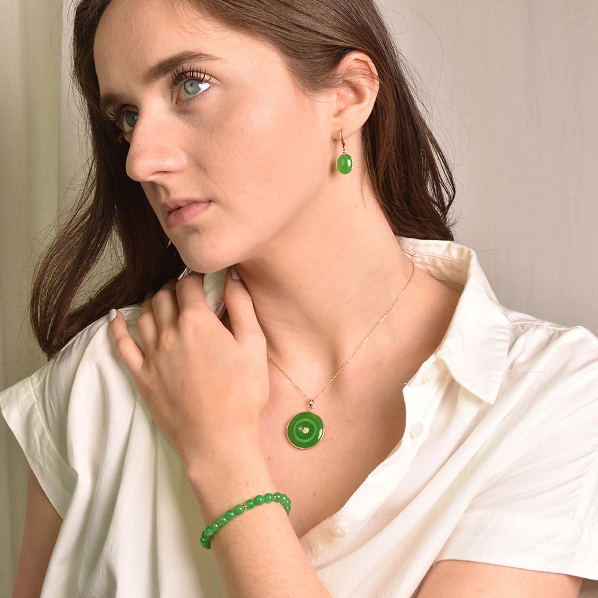 Lucky Jade Pendant Necklace Jewelmak Shop