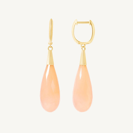Lulu Pink Chalcedony Earrings Jewelmak Shop