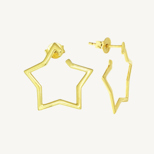 Mabel Star 14k Gold Earrings Jewelmak Shop