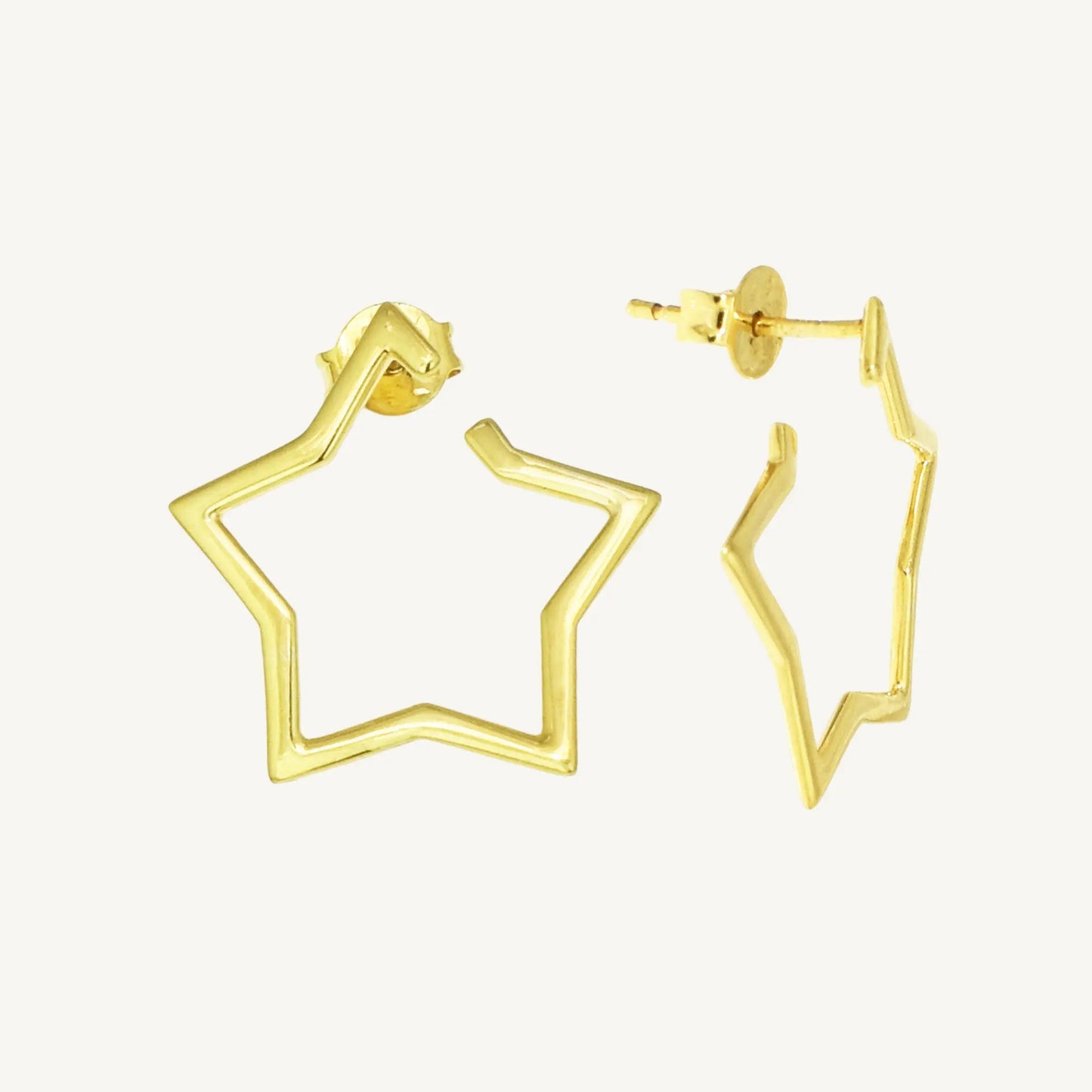 Mabel Star Gold Vermeil Earrings Jewelmak Shop