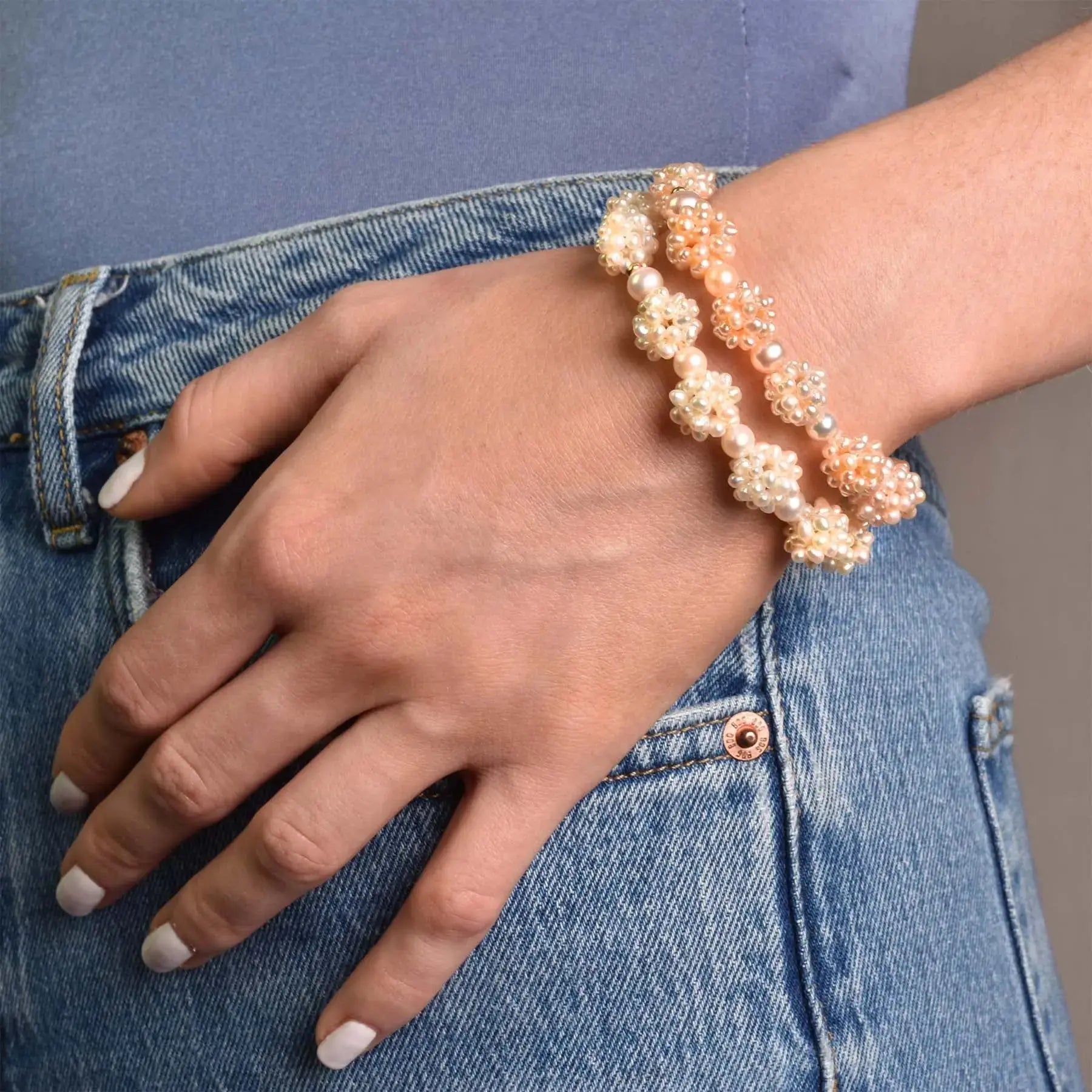 Madison Pink Pearl Bracelet Jewelmak Shop