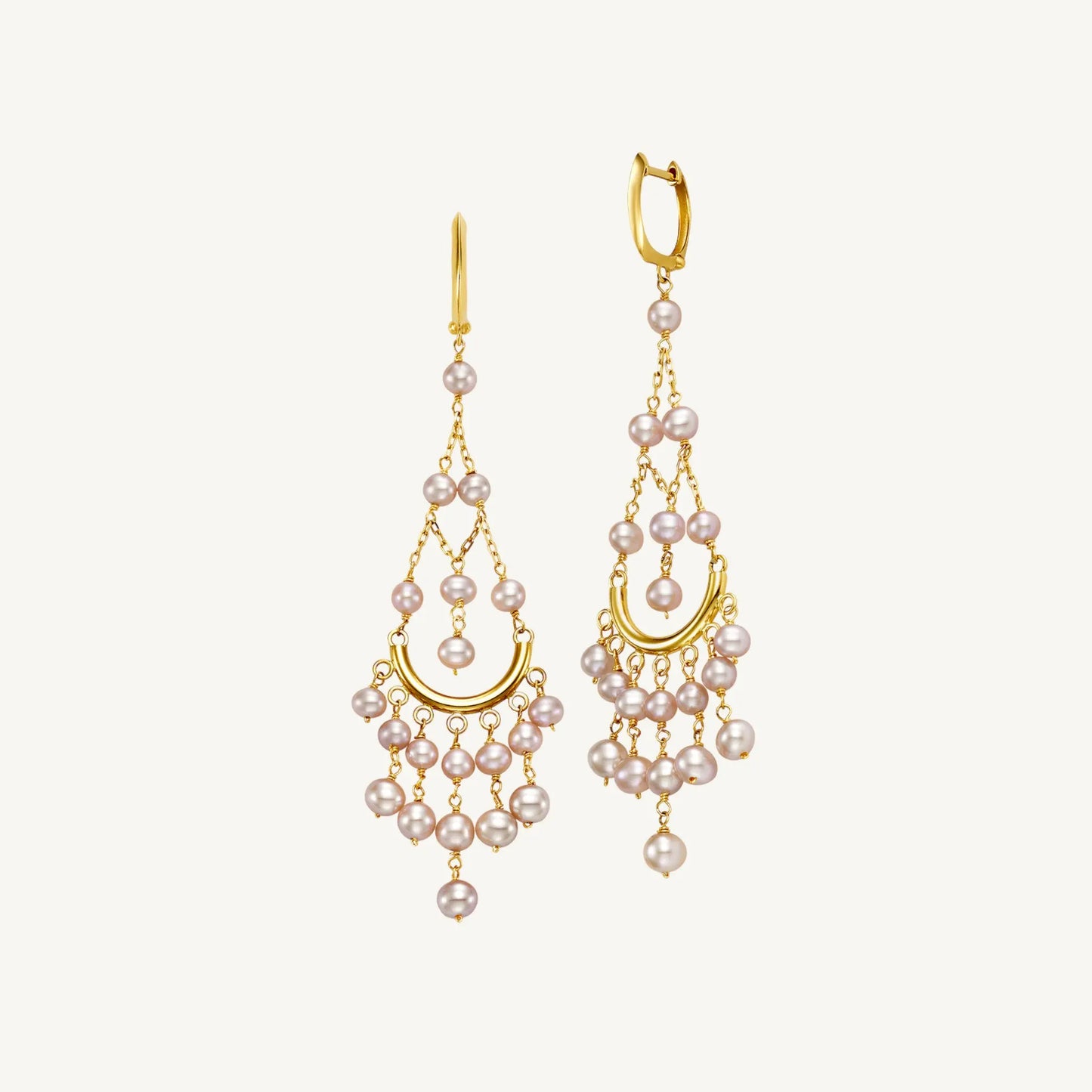 Nadine Pink Pearl Earrings Jewelmak Shop