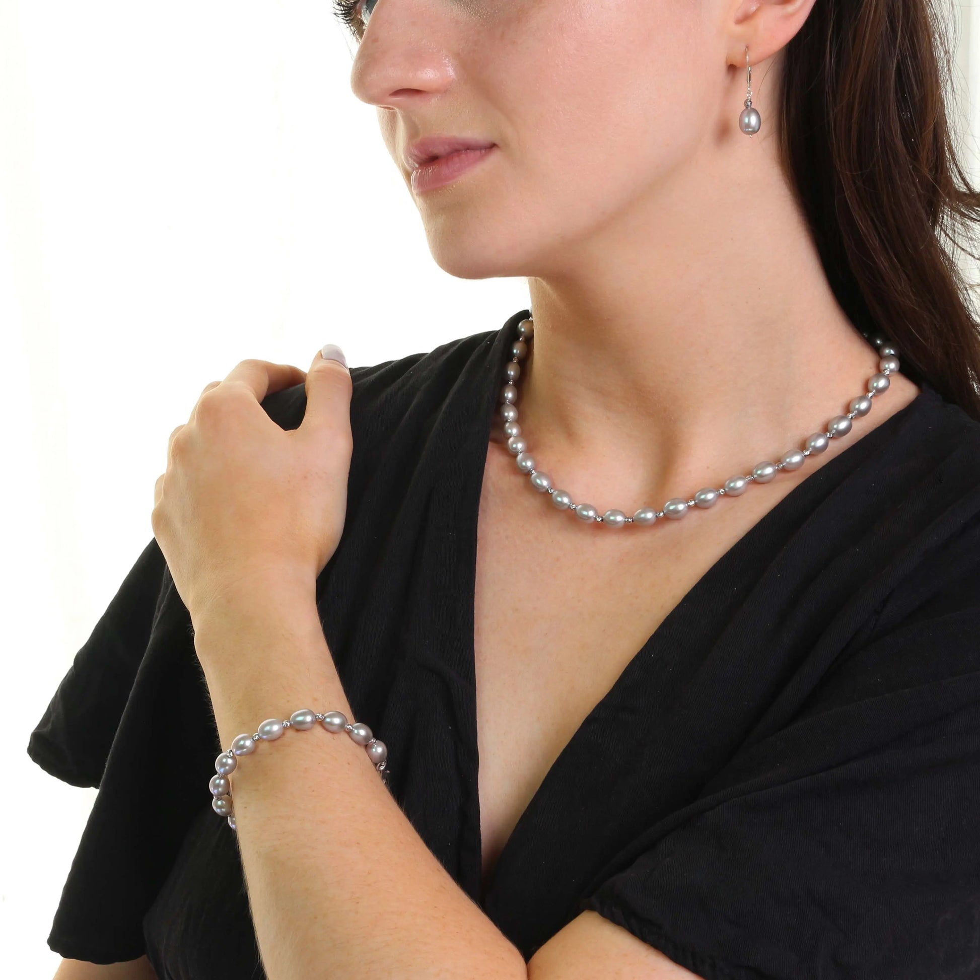 Natalia Grey Pearl Bracelet Jewelmak Shop