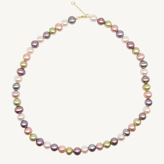 Rainbow Pearl Necklace Jewelmak Shop