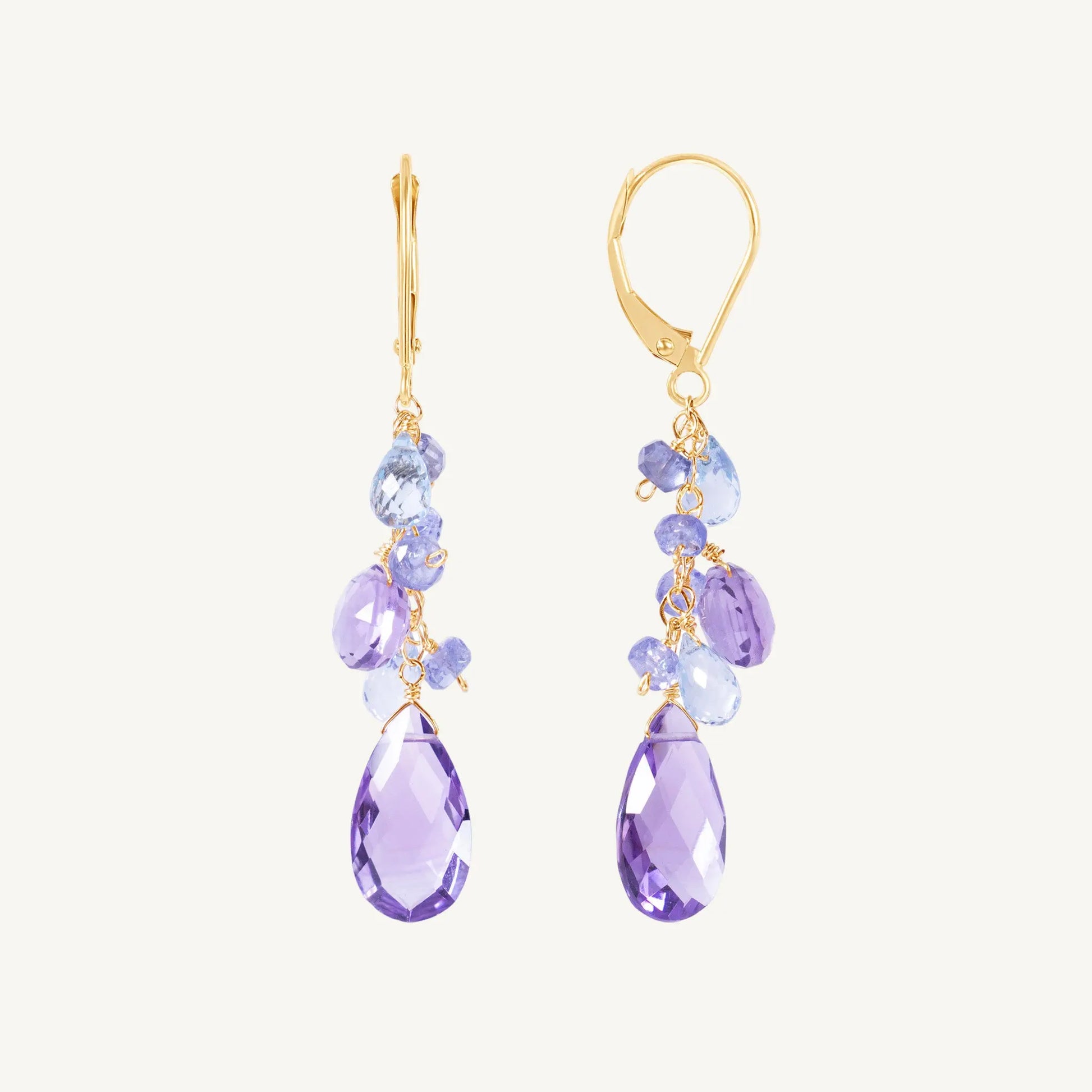 Raven Amethyst & Blue Topaz Earrings Jewelmak Shop