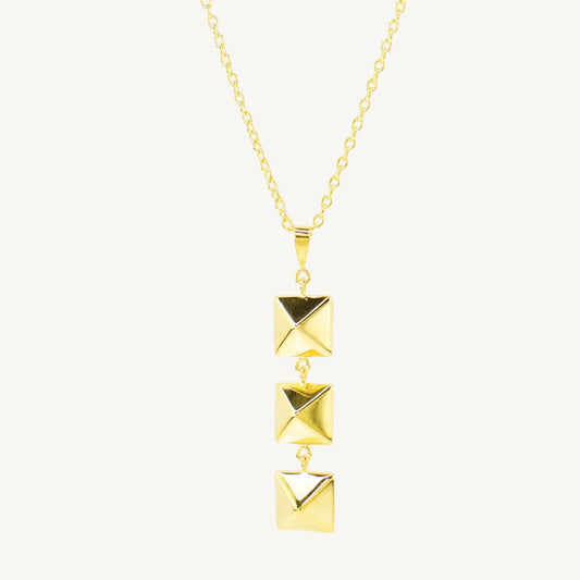 Riley Pyramid Necklace 18" Jewelmak Shop