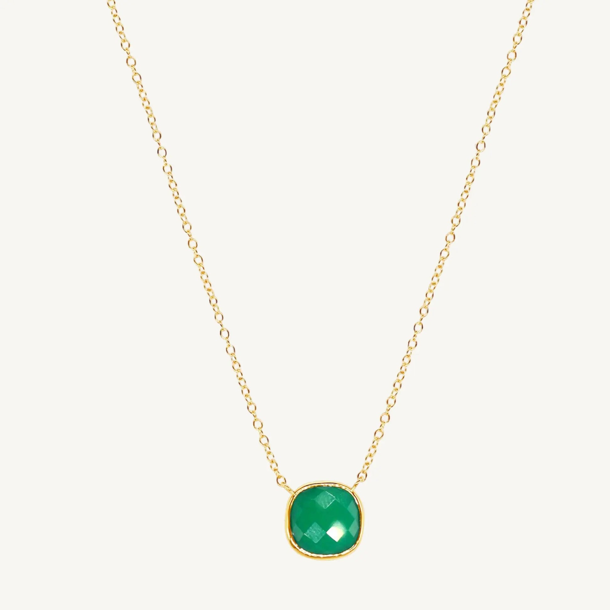 Scout Green Onyx Necklace 17" Jewelmak Shop