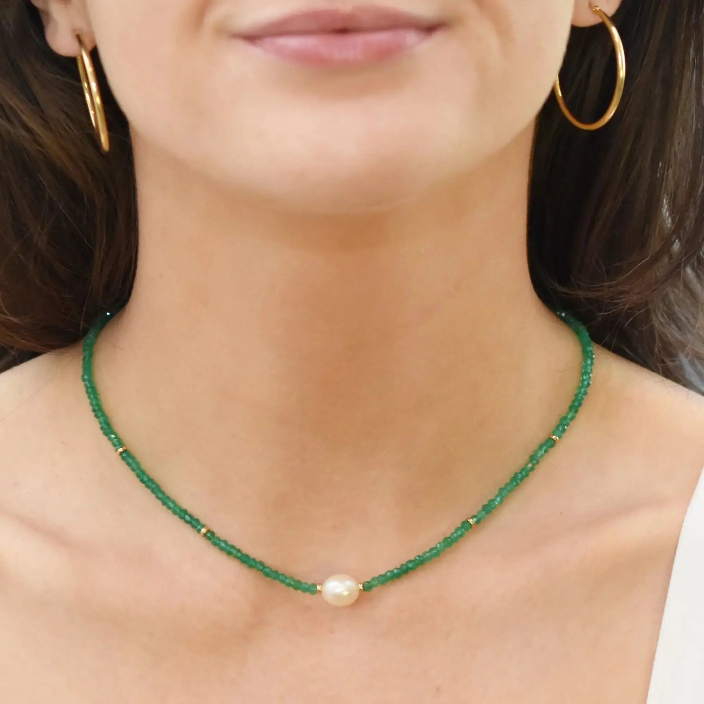 Selenia Green Onyx Necklace Jewelmak Shop